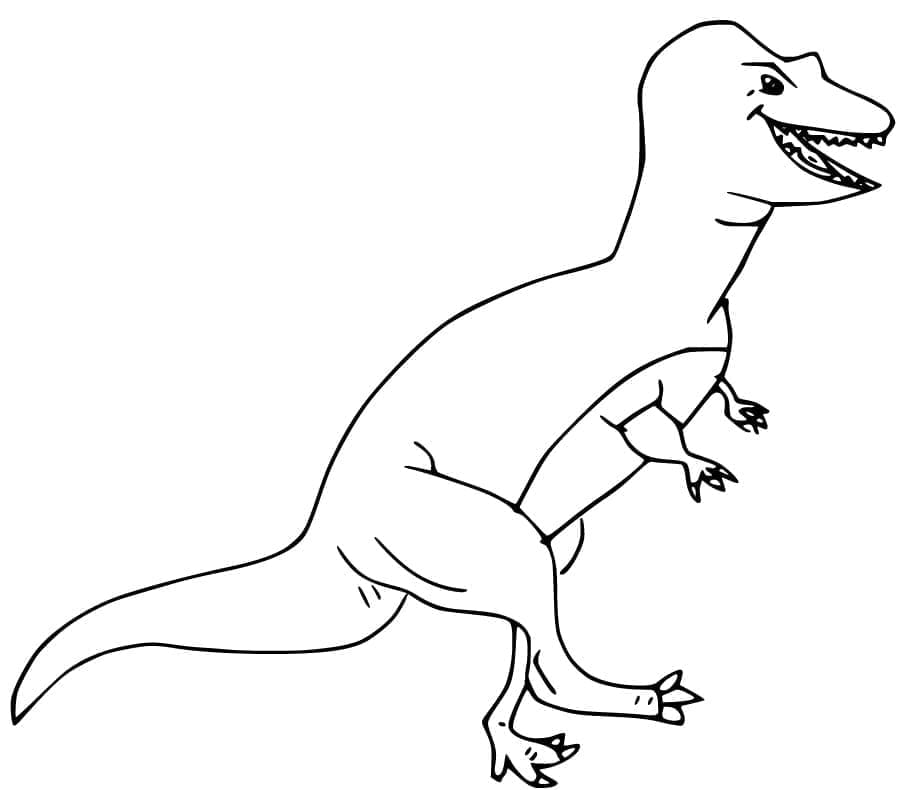 Målarbild Gratis Utskrivbar Allosaurus