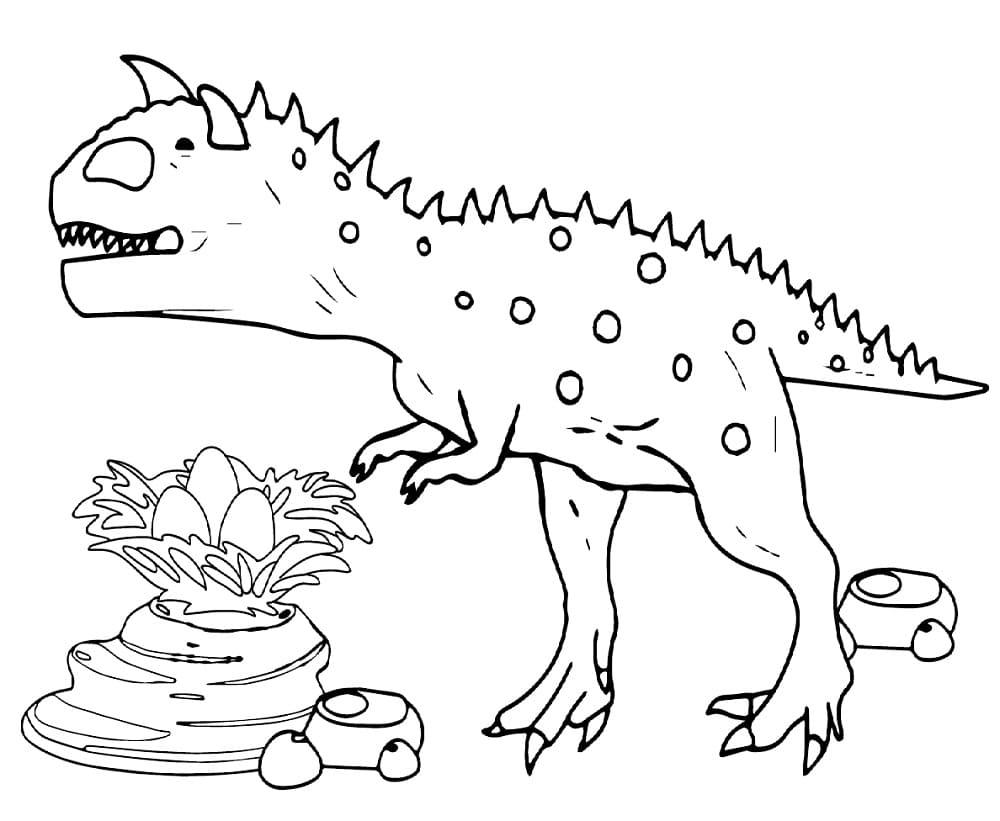 Målarbild Gratis utskrivbar Carnotaurus