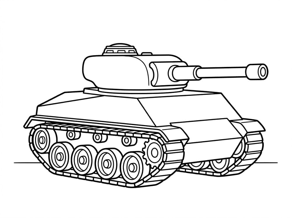 Målarbild Grundläggande stridsvagn