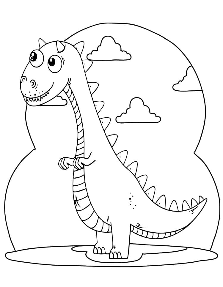 Målarbild Härlig Carnotaurus