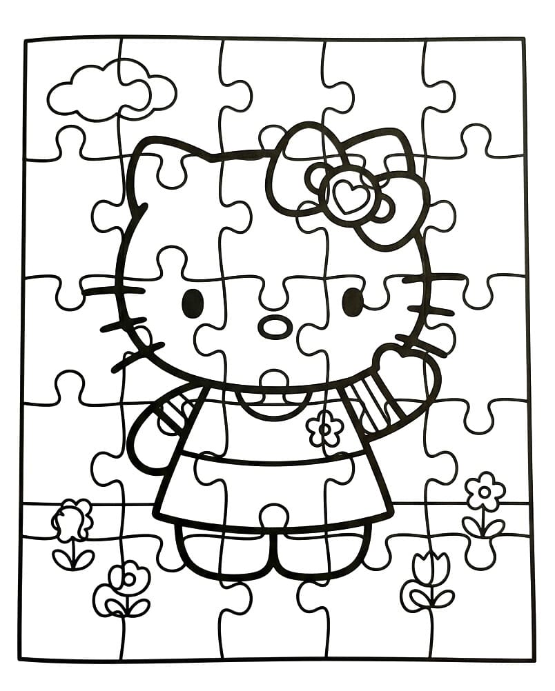 Målarbild Hello Kitty Pussel