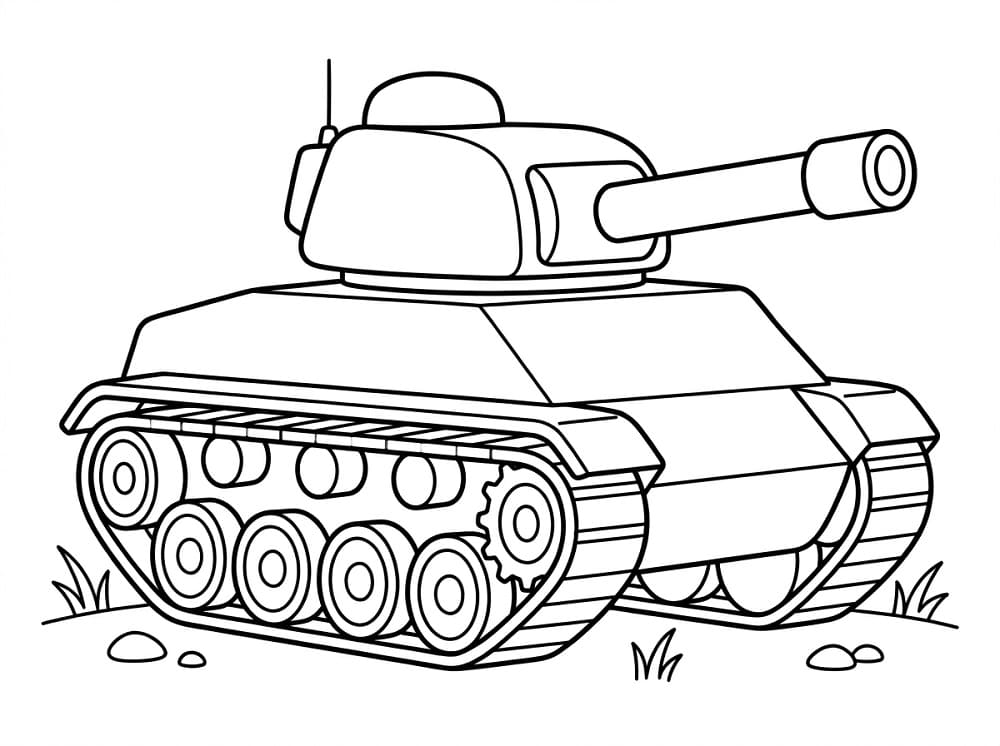 Målarbild Kompakt stridsvagn