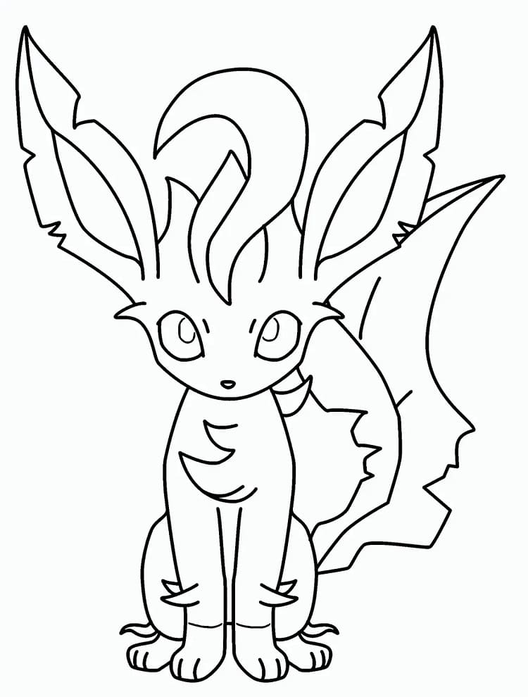 Målarbild Leafeon att skriva ut