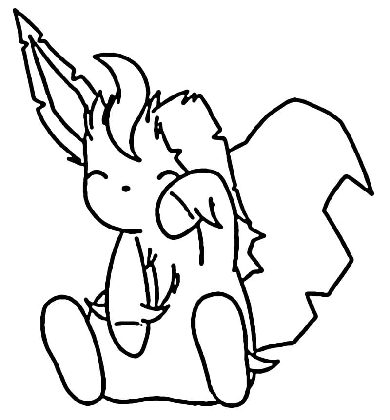 Målarbild Leafeon för småbarn