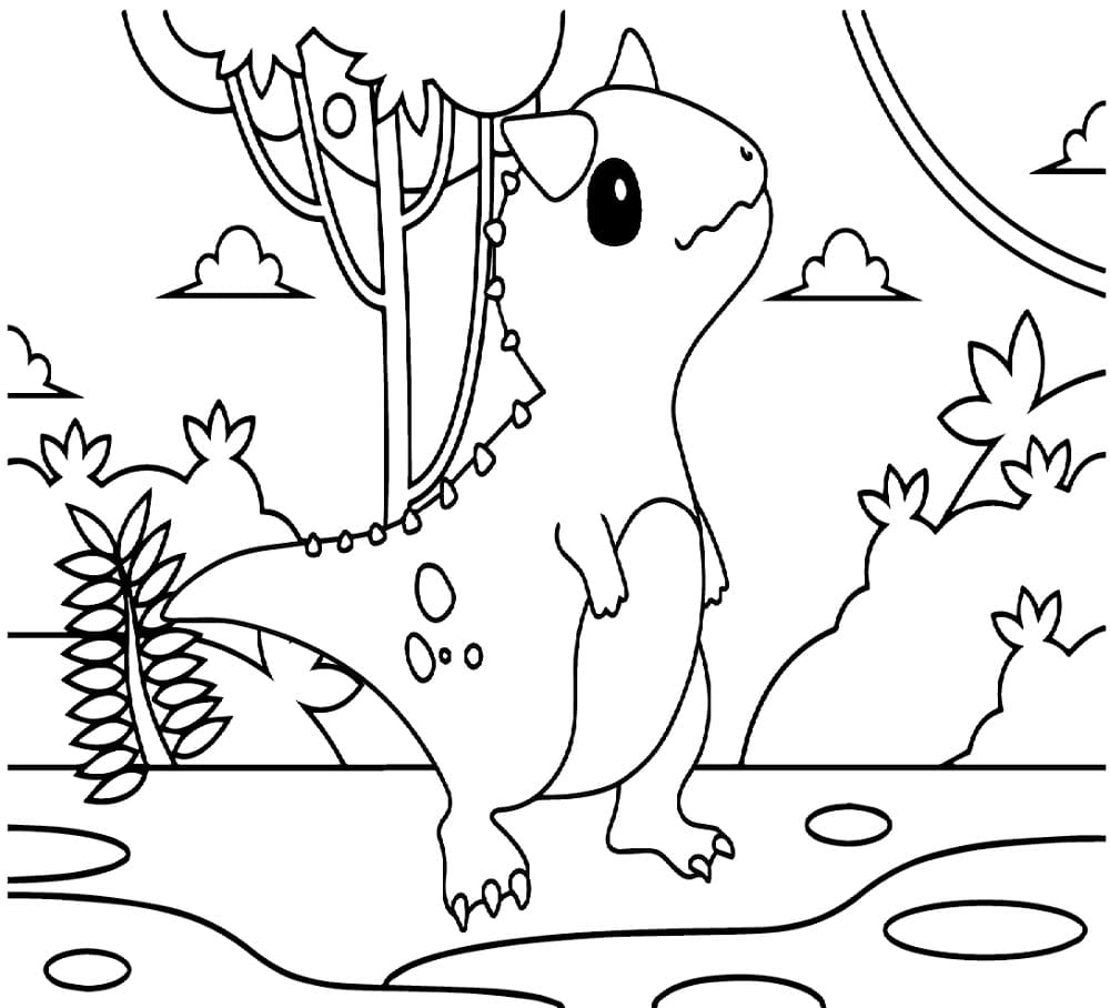 Målarbild Liten Carnotaurus