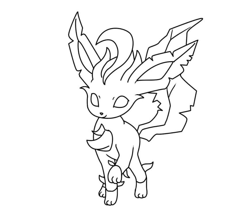 Målarbild Lycklig Leafeon