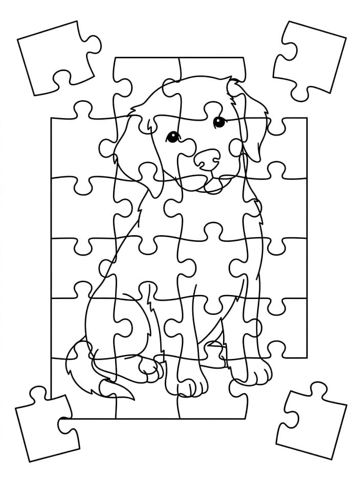 Målarbild Pussel Hund