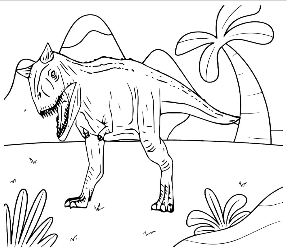 Målarbild Skriv ut Carnotaurus