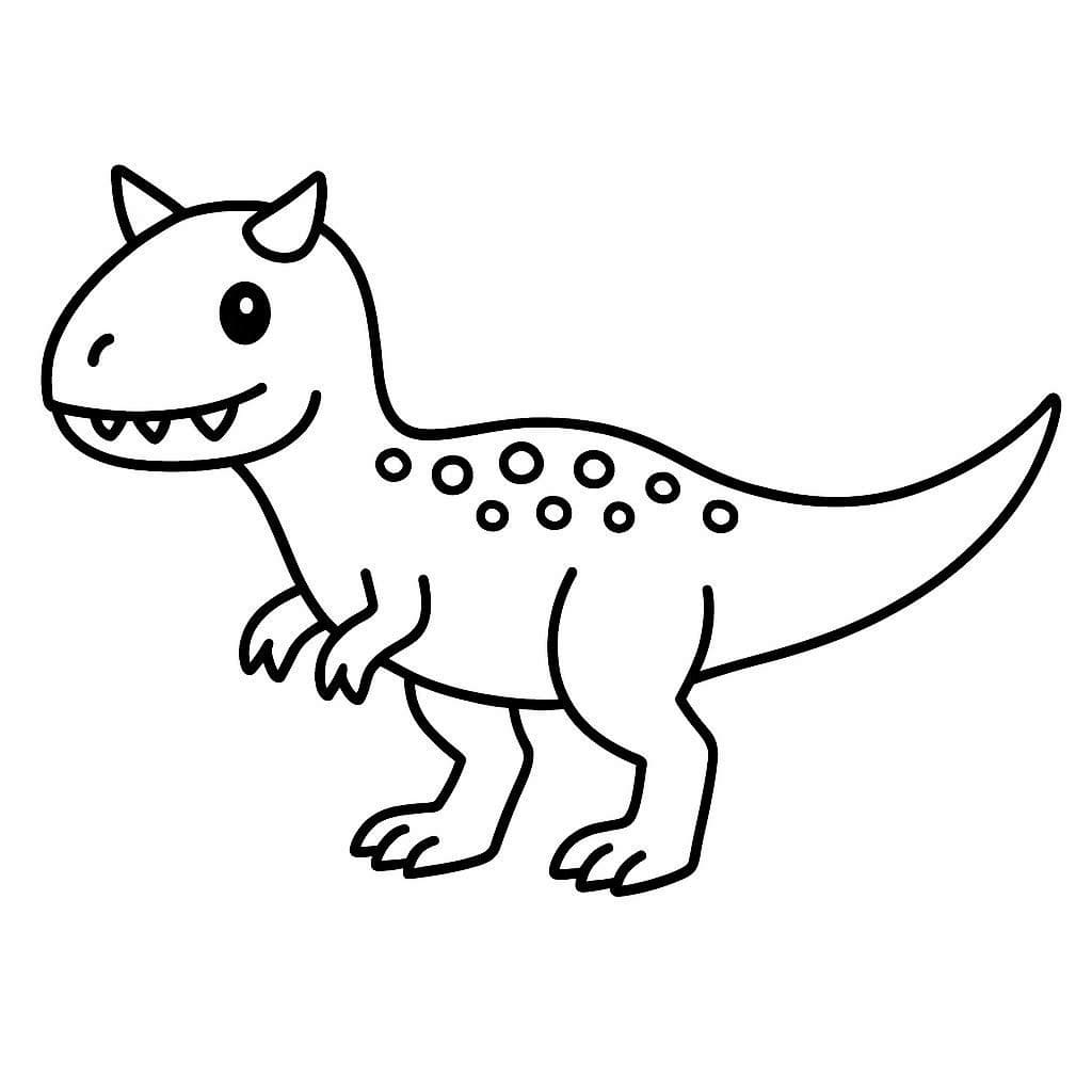 Målarbild Söt Carnotaurus