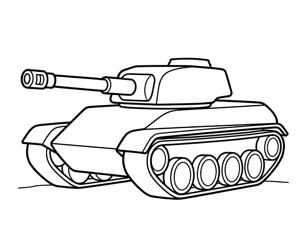 Målarbild Stridsvagn att skriva ut