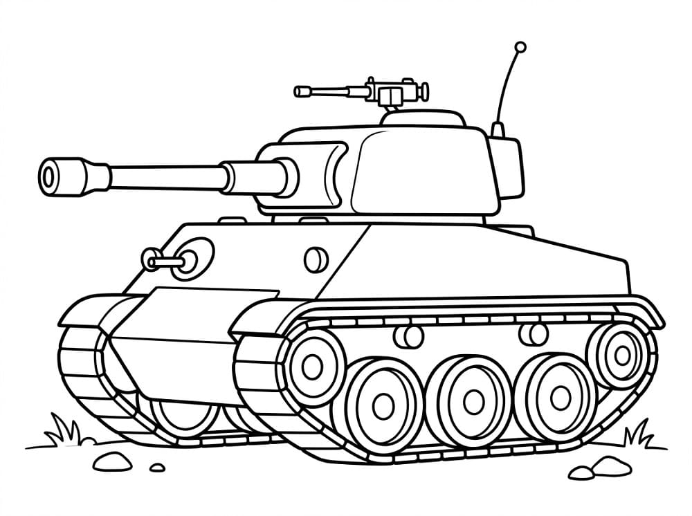 Målarbilder Stridsvagn