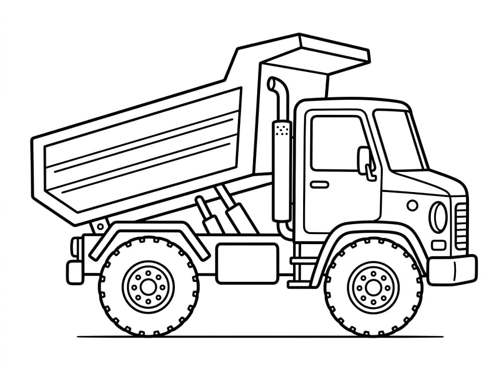 Målarbild Tippbil Gratis Utskrivbar