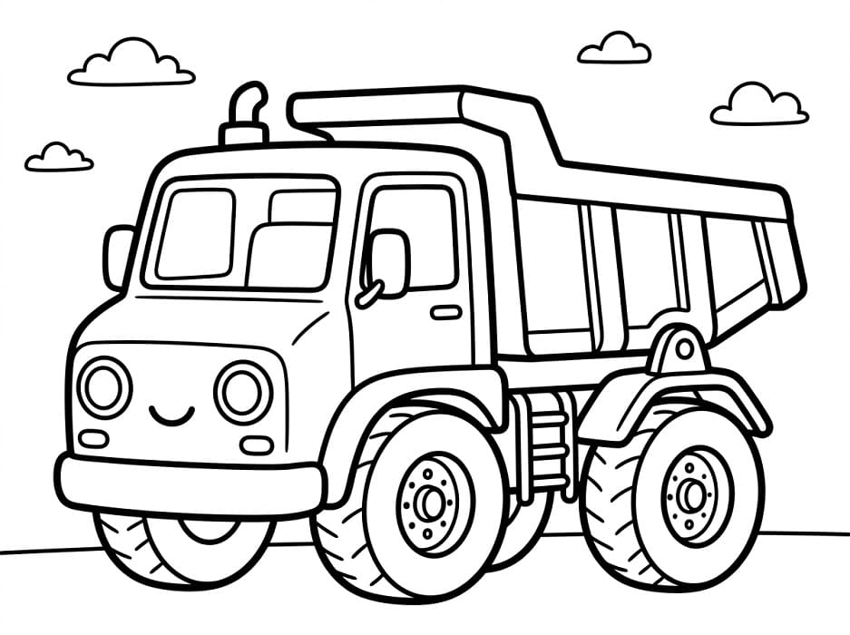 Målarbilder Tippbil