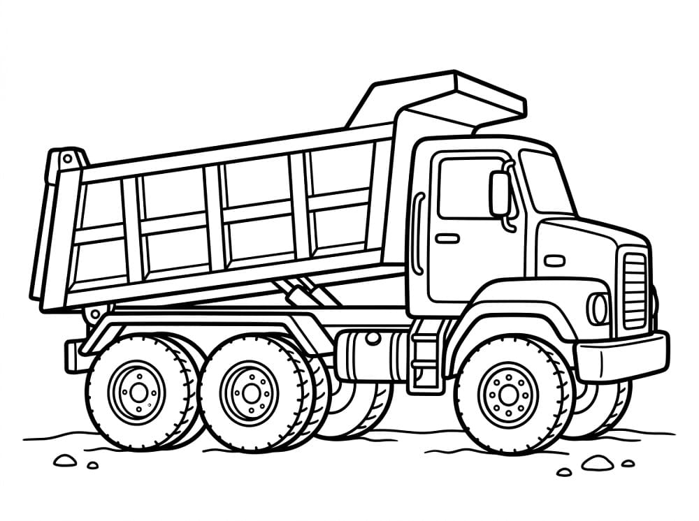 Målarbild Tippbil Utskrivbar för Barn
