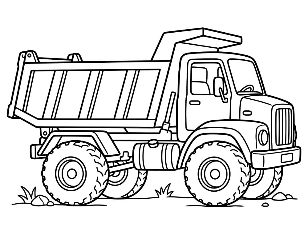 Målarbild Tippbil för Barn
