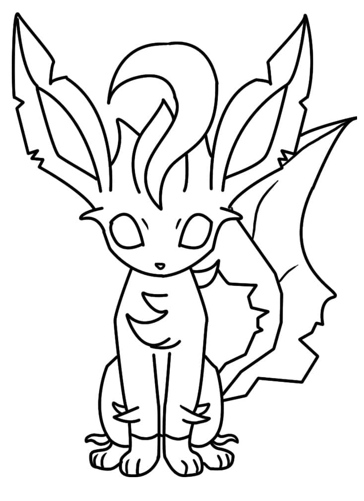 Målarbild Vänlig Leafeon