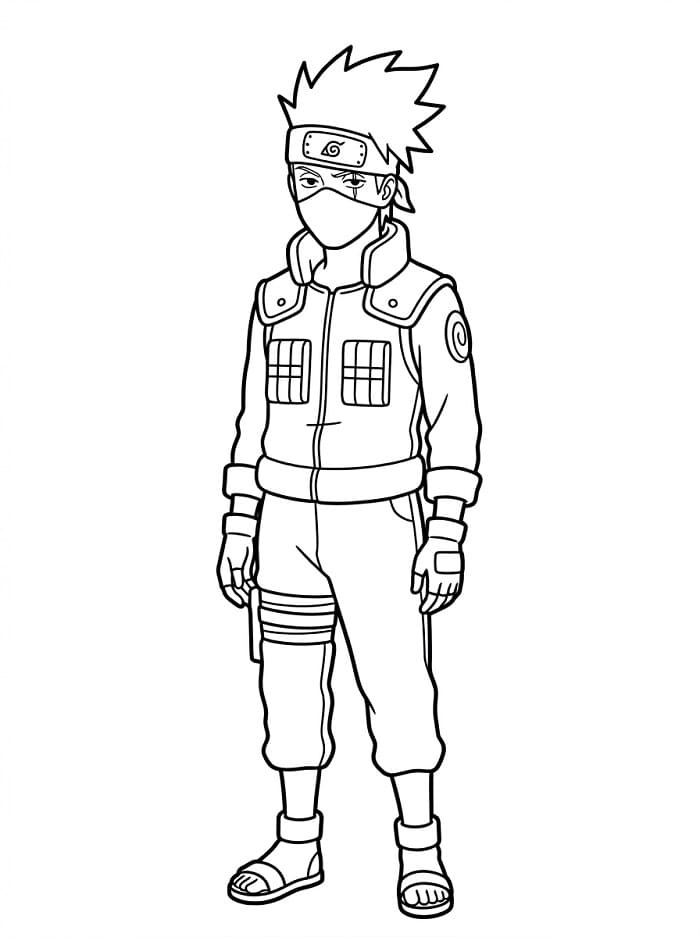 Målarbild Animekaraktären Kakashi Hatake