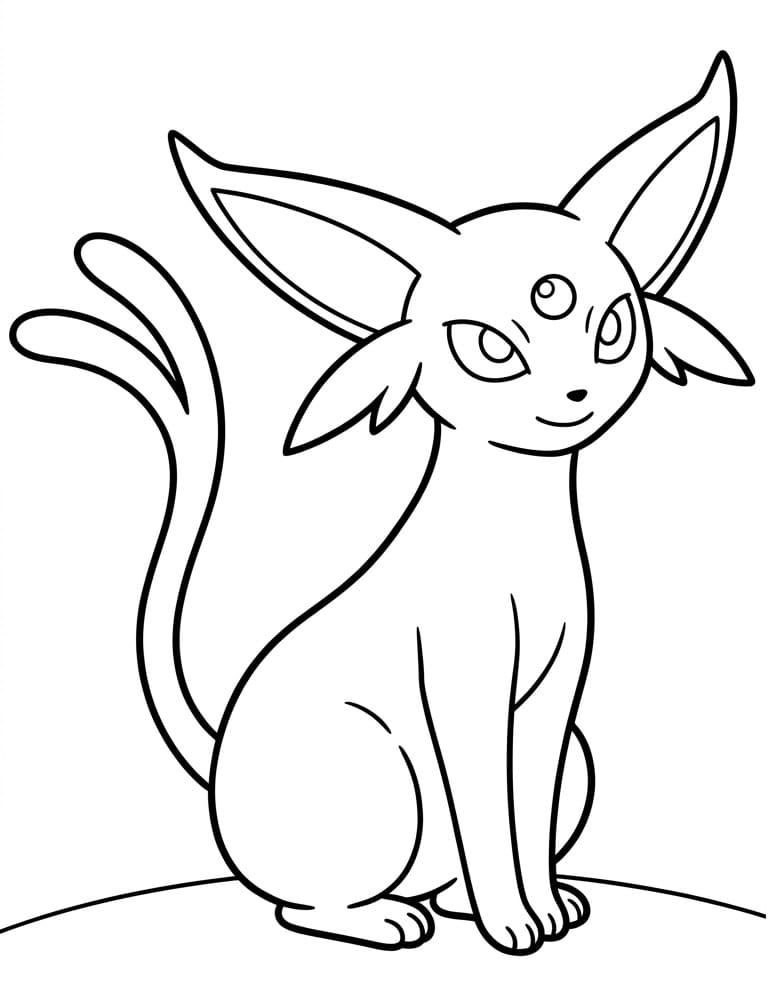 Målarbild Animerad Espeon