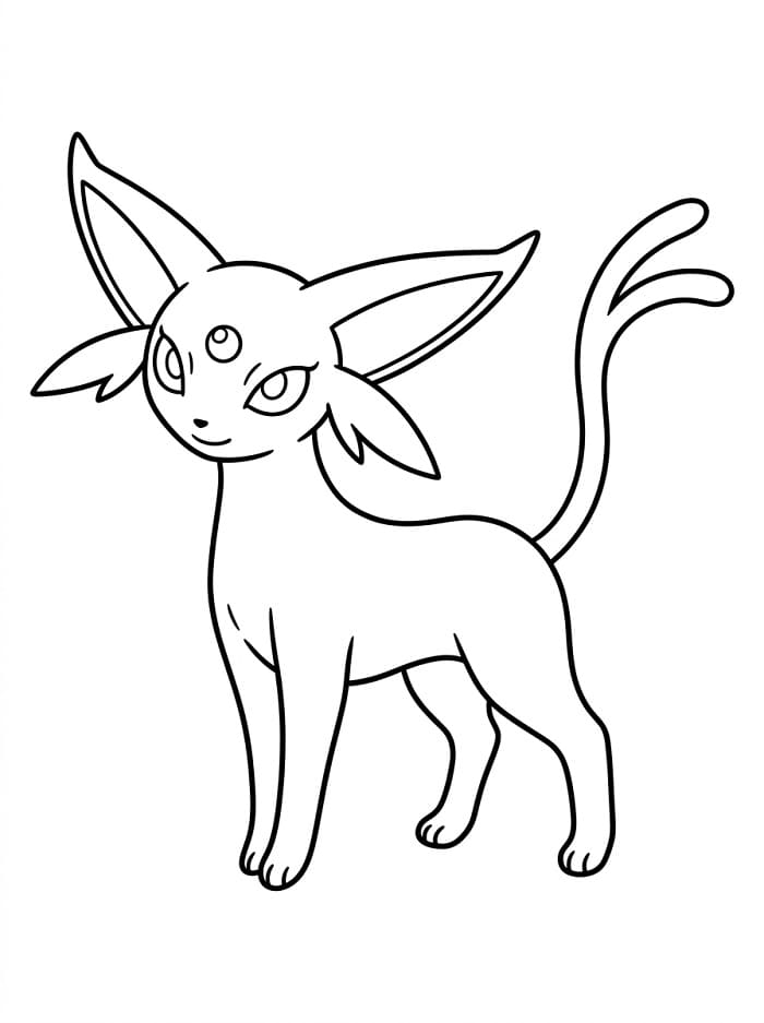Målarbild Bedårande Espeon