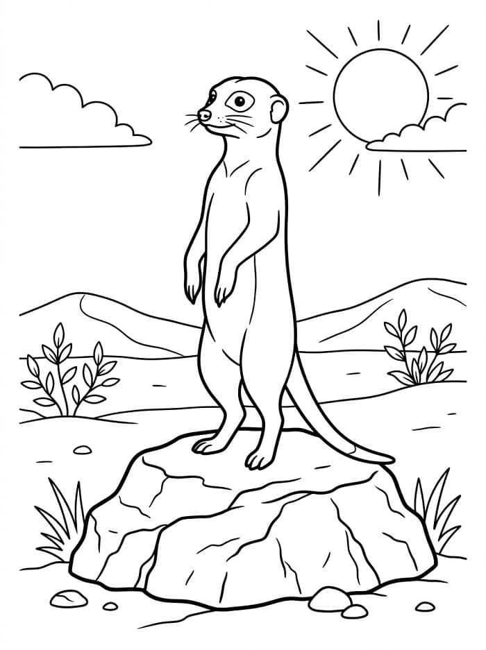 Målarbild Bild av surikat