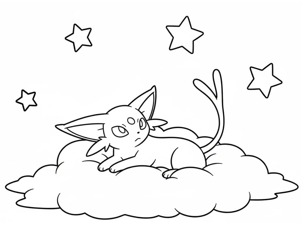 Målarbild Enkel Espeon