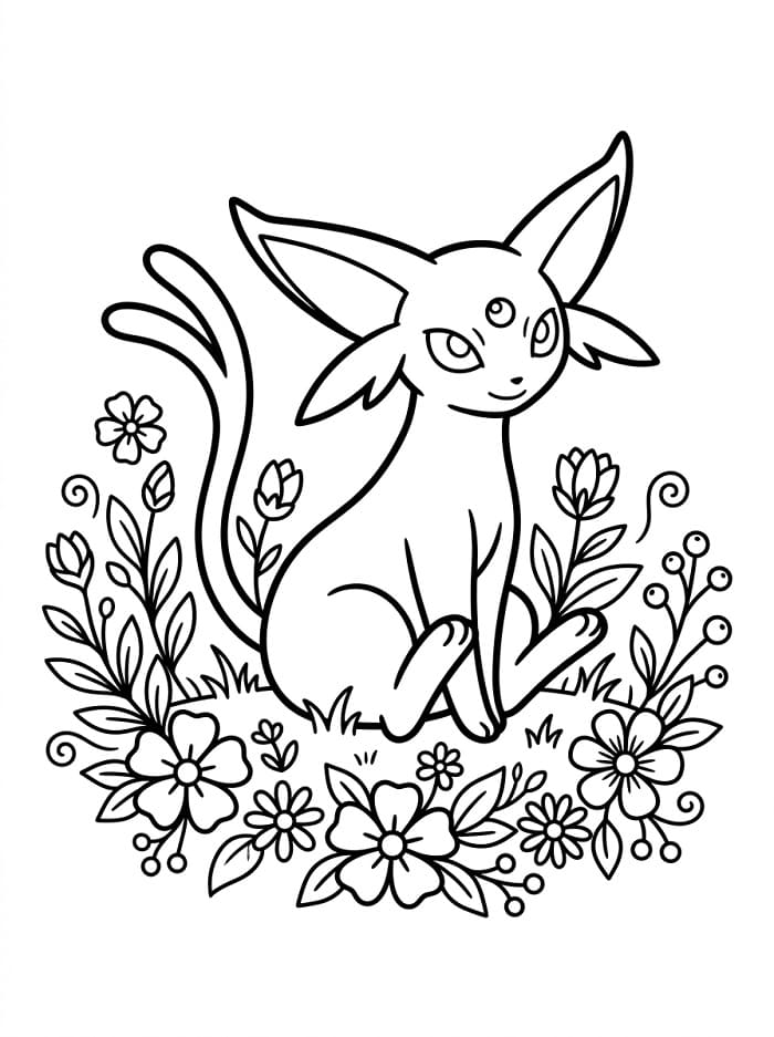 Målarbild Espeon Pokémon