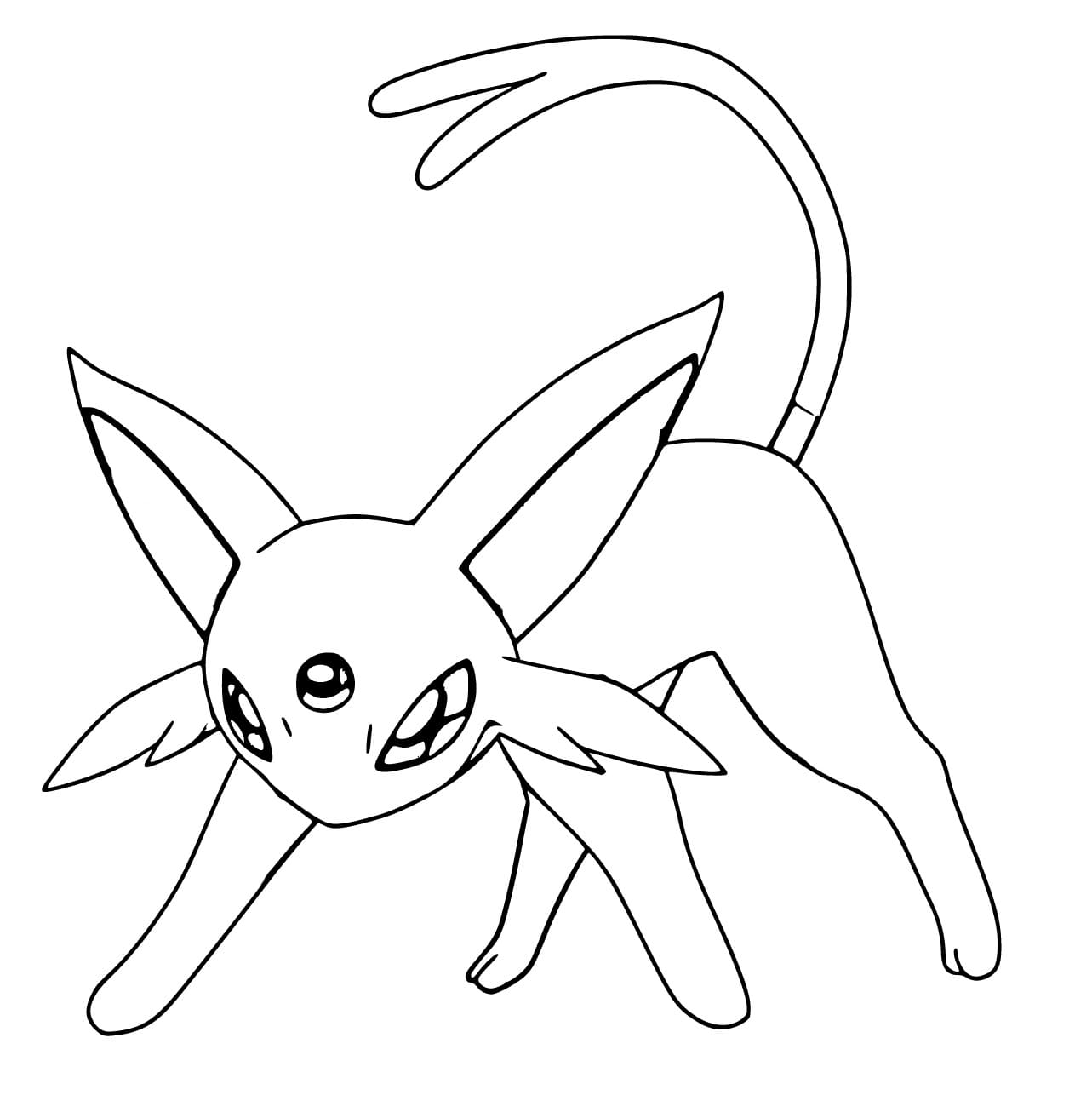 Målarbild Espeon att skriva ut