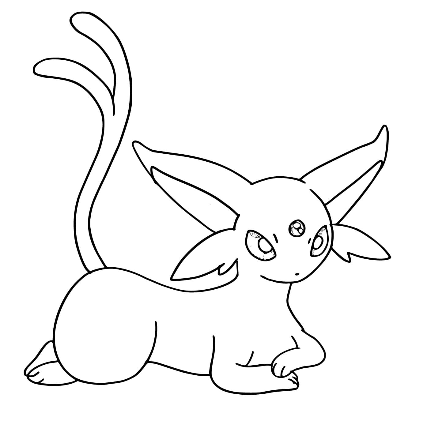 Målarbild Espeon för barn