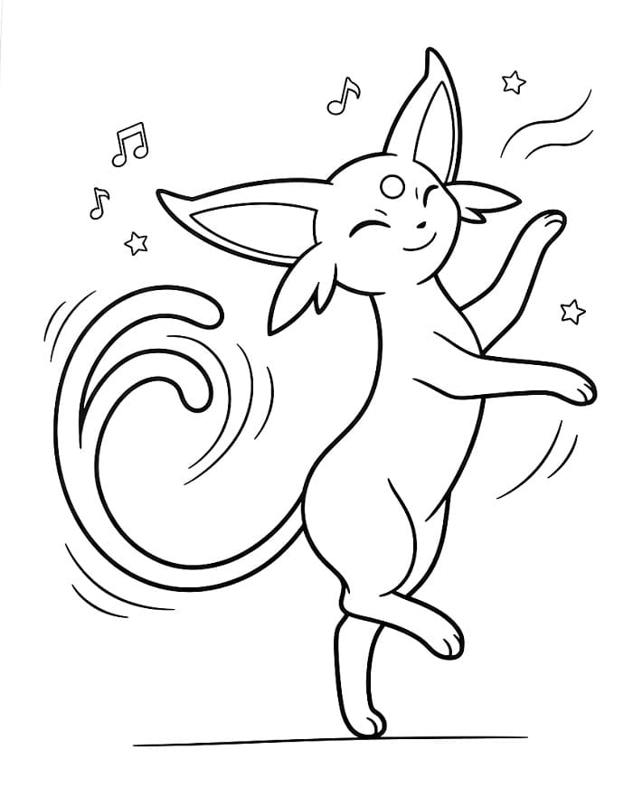 Målarbild Espeon från Pokémon