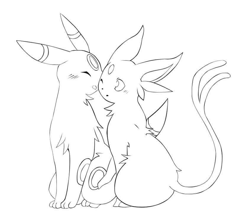 Målarbild Espeon gratis