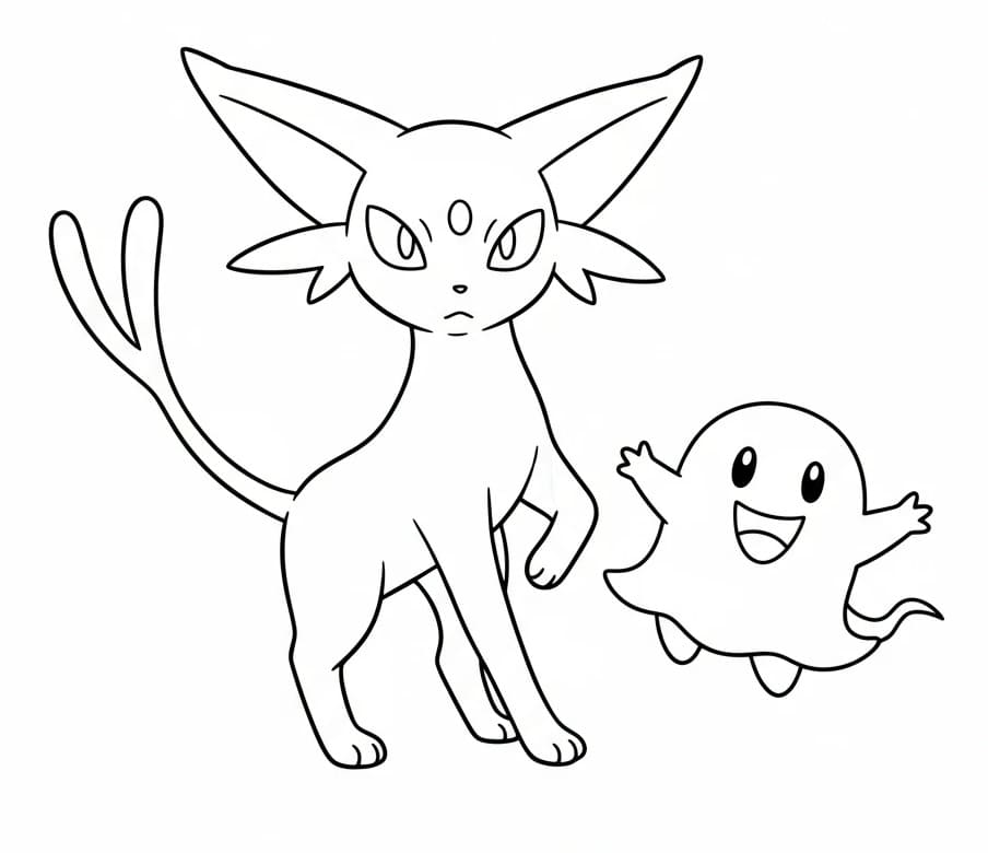 Målarbild Fantastisk Espeon