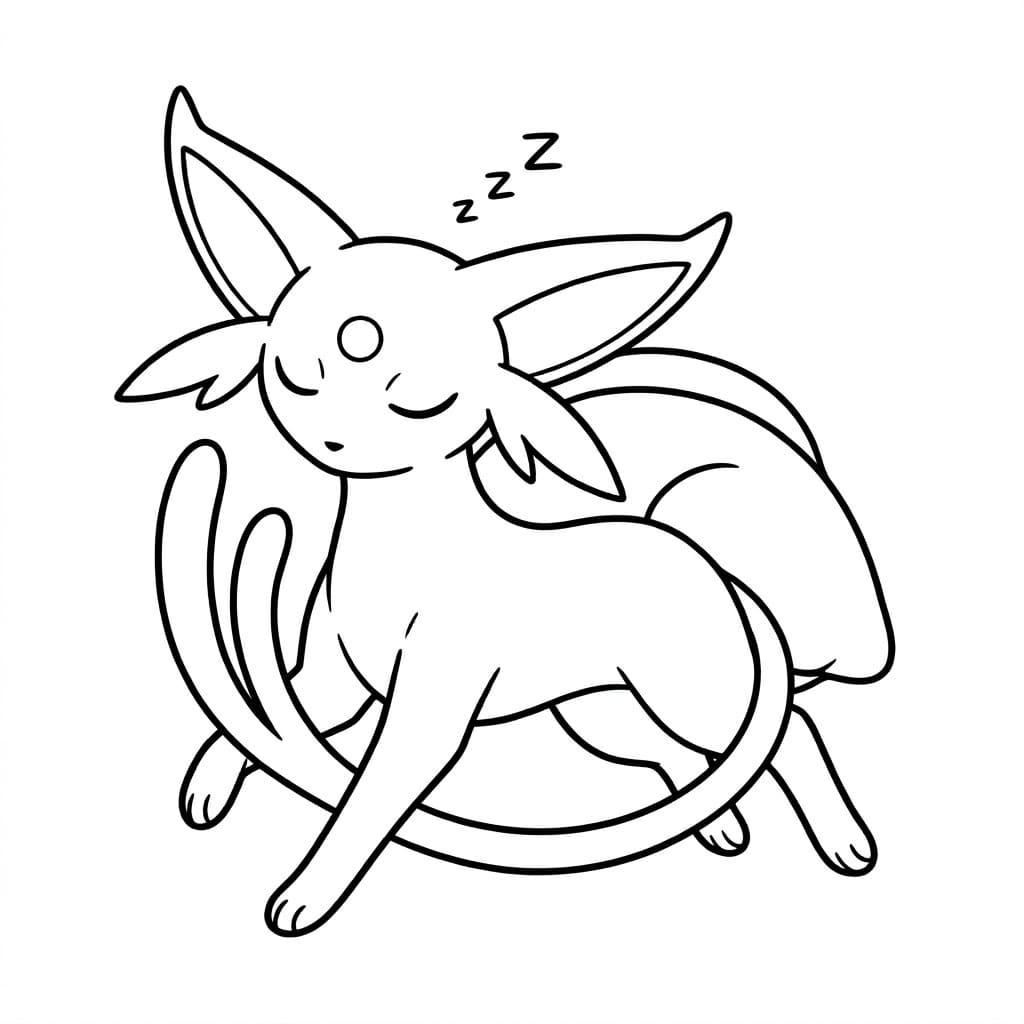 Målarbild Glad Espeon