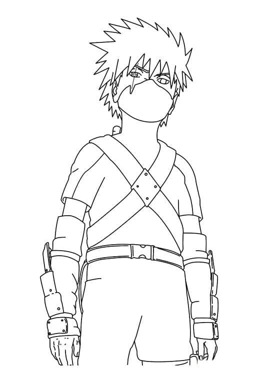 Målarbild Gratis utskrivbar Kakashi Hatake