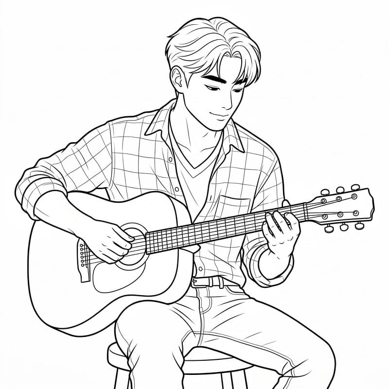 Målarbild Jinu i KPop Demon Hunters