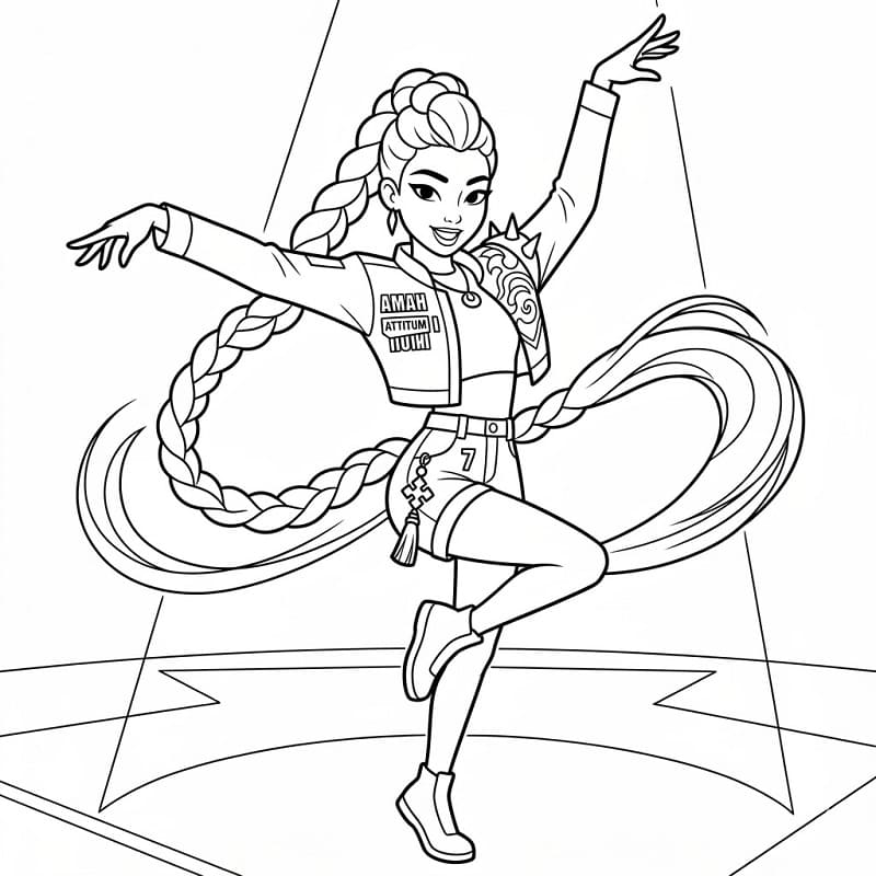 Målarbild KPop Demon Hunters Rumi Kang