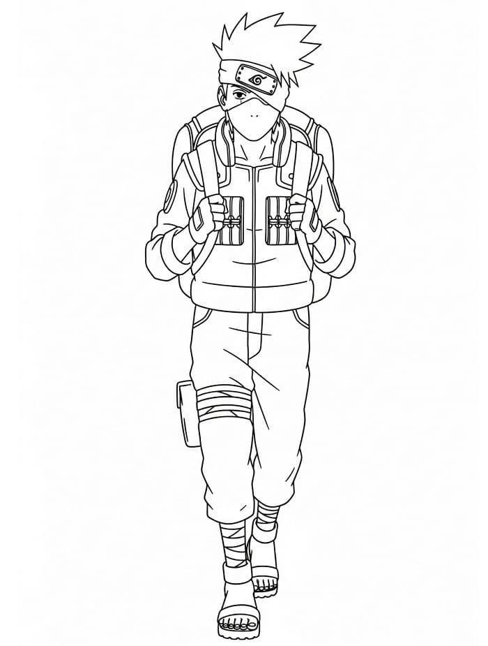 Målarbild Kakashi Hatake för 3-åringar