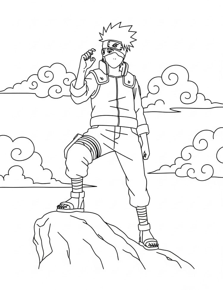 Målarbild Kakashi Hatake för 4-åringar
