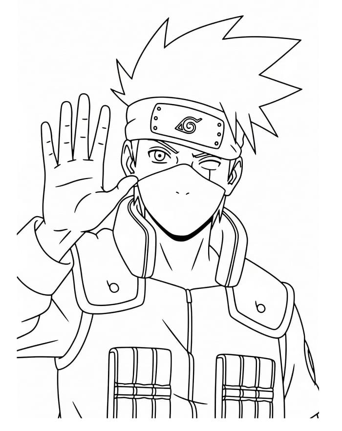 Målarbild Kakashi Hatake för 5-åringar