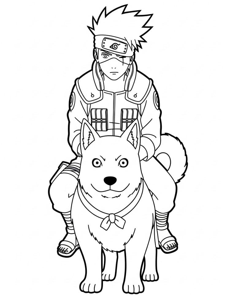 Målarbild Kakashi Hatake för 6-åringar
