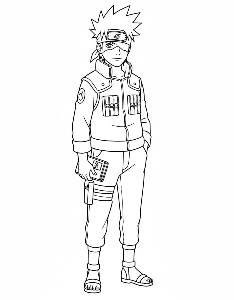 Målarbild Kakashi Hatake gratis att skriva ut