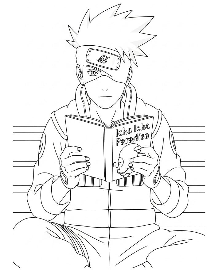 Målarbild Kakashi Hatake gratis för barn