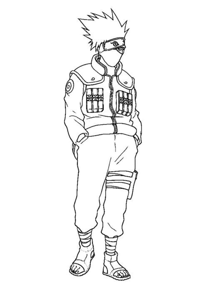 Målarbild Kakashi Hatake gratis