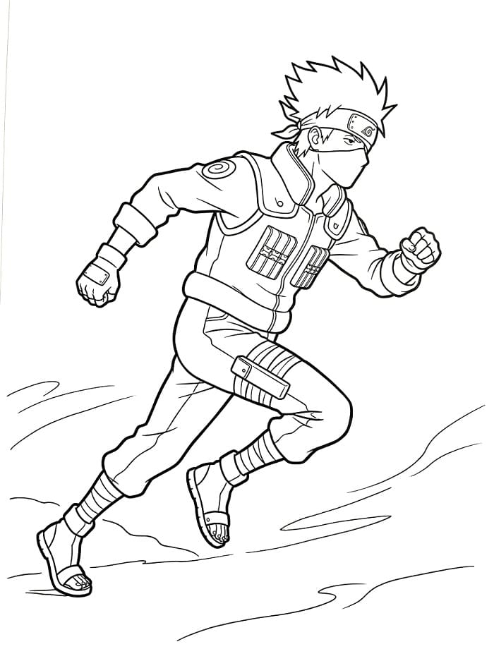 Målarbild Kakashi Hatake i anime Naruto