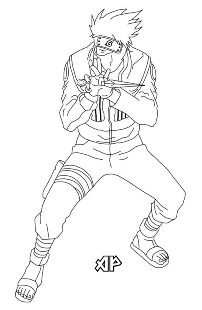 Målarbild Kakashi Hatake utan kostnad