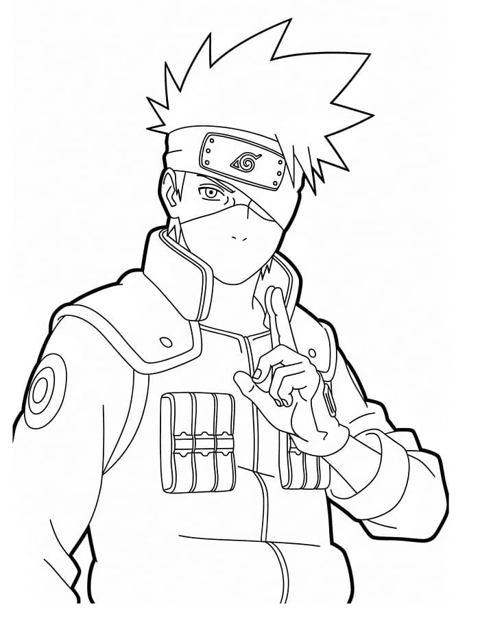 Målarbild Kakashi Hatake utskrivbar för barn
