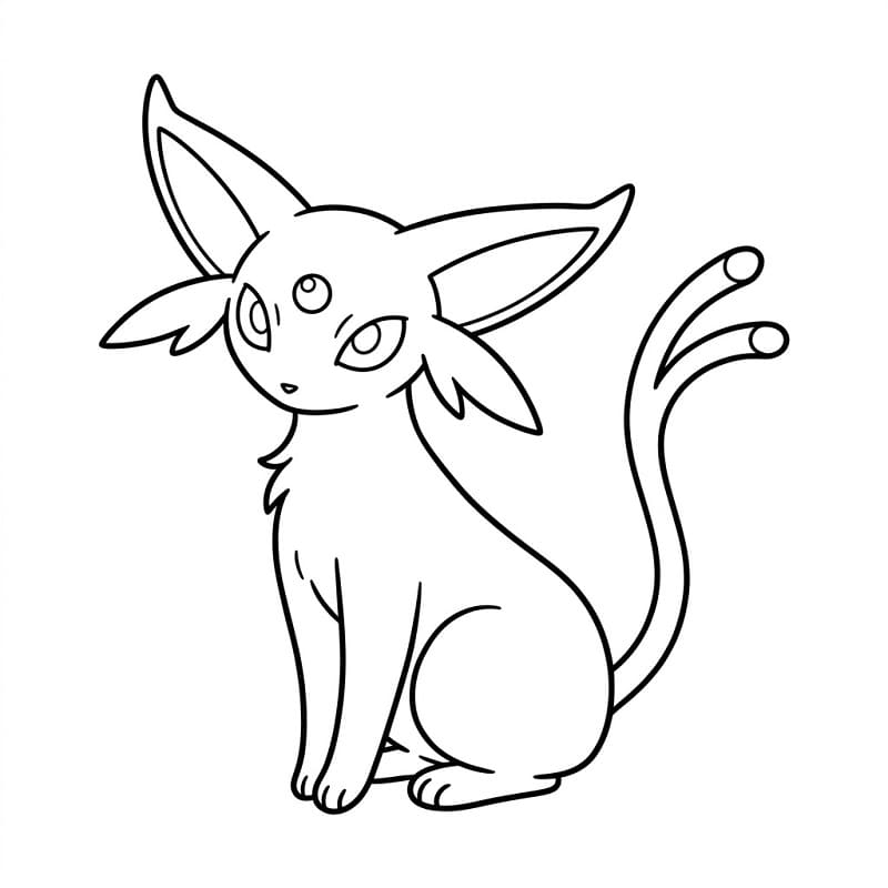 Målarbild Lätt Espeon