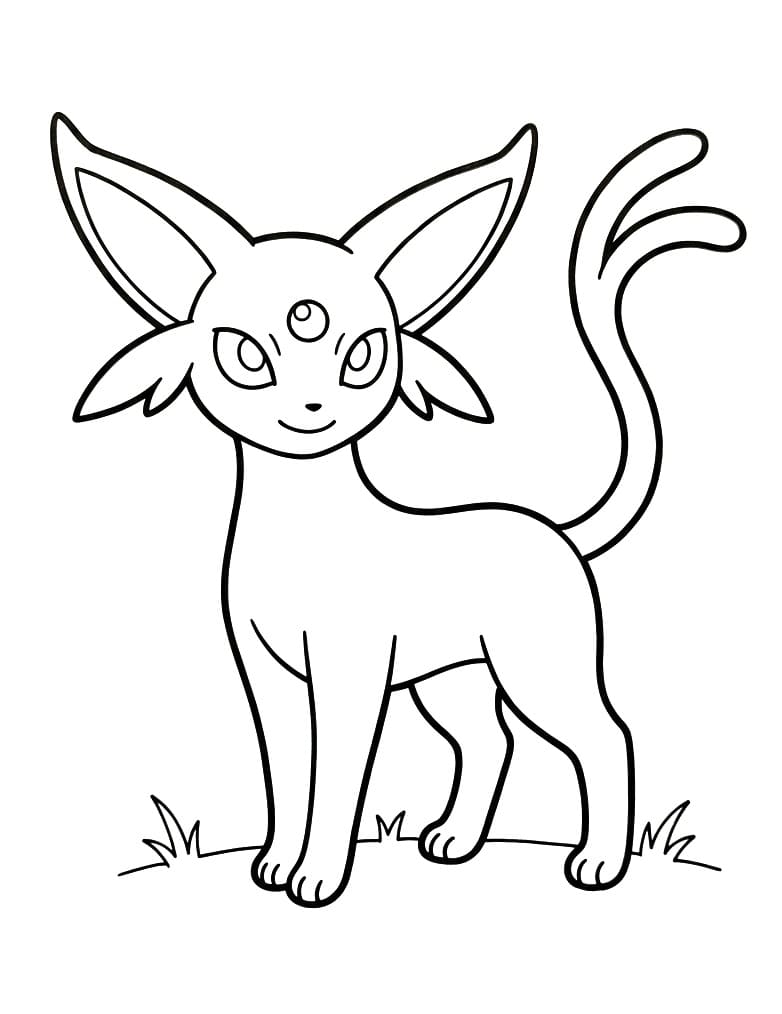 Målarbild Liten Espeon