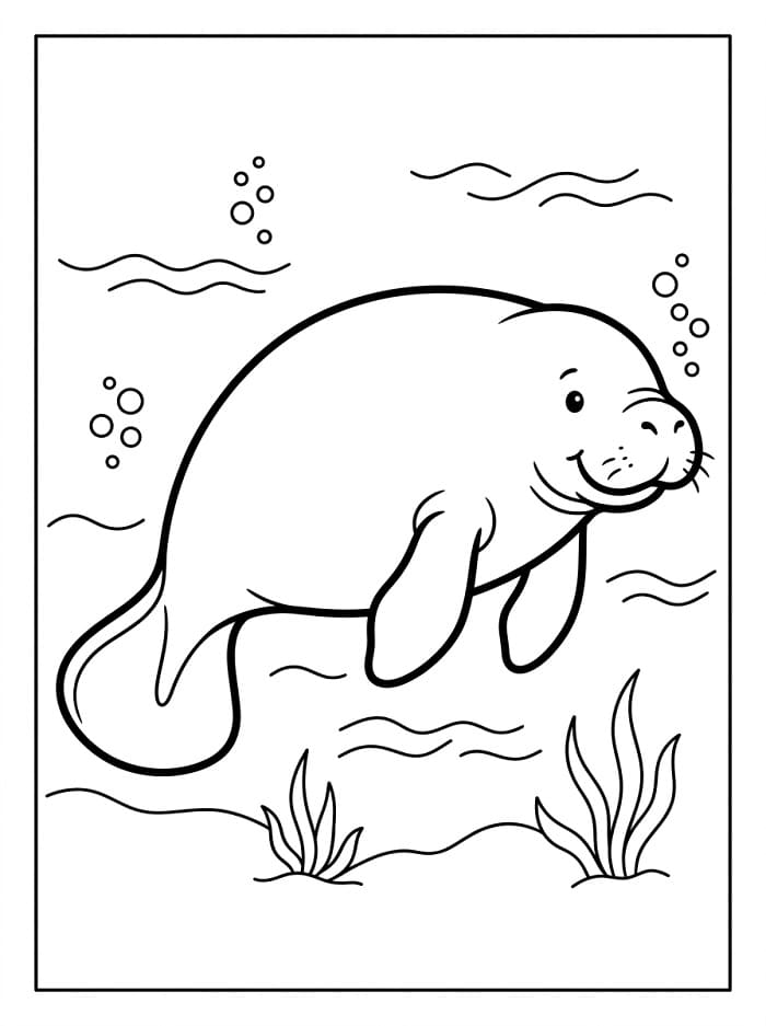 Målarbild Sjöko under havet