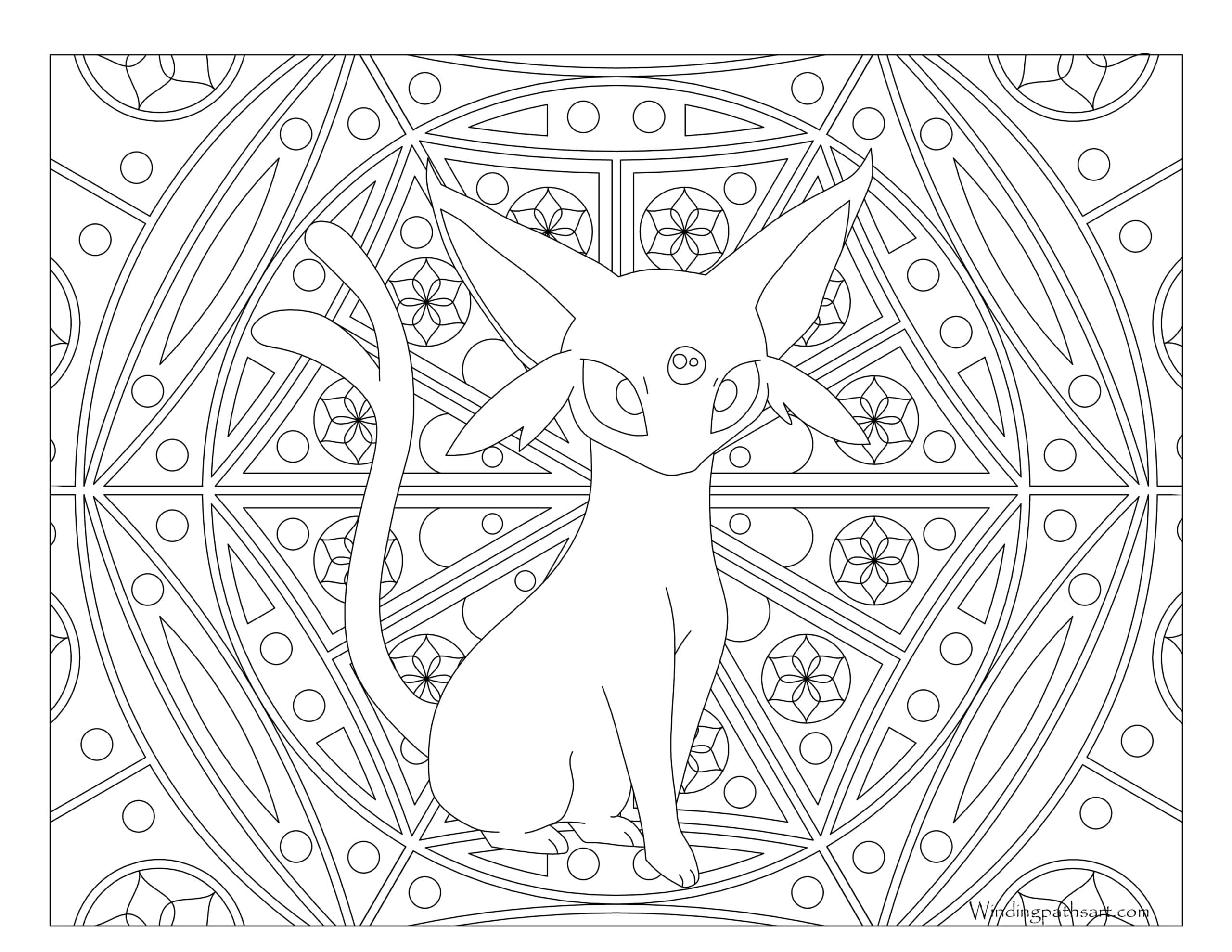 Målarbild Skriv ut Espeon