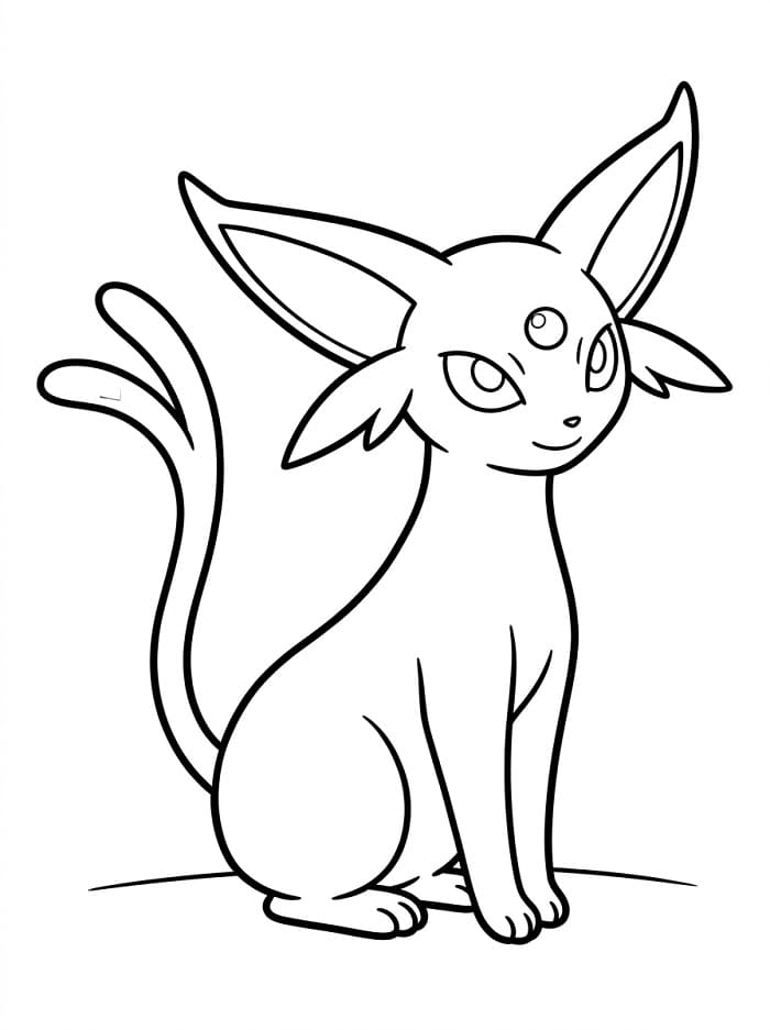 Målarbild Söt Espeon Pokémon